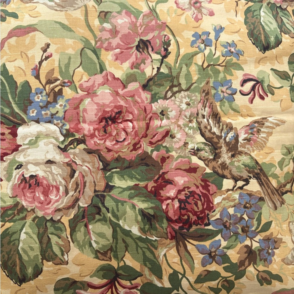 Vintage Kravet Linen Weave fabric yellow